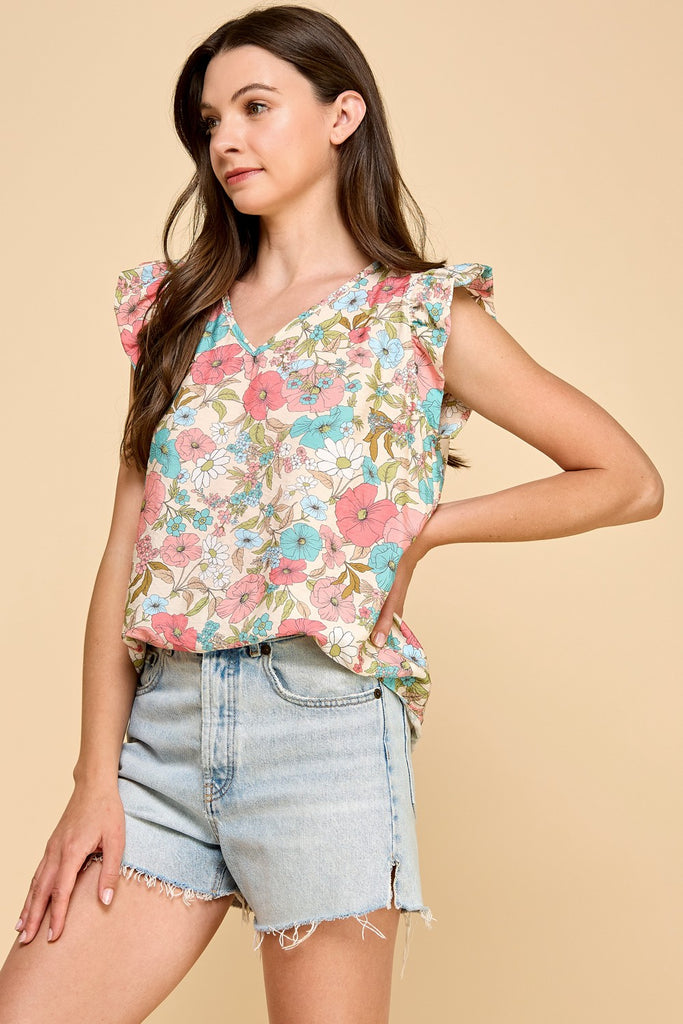 Pastel Floral Top