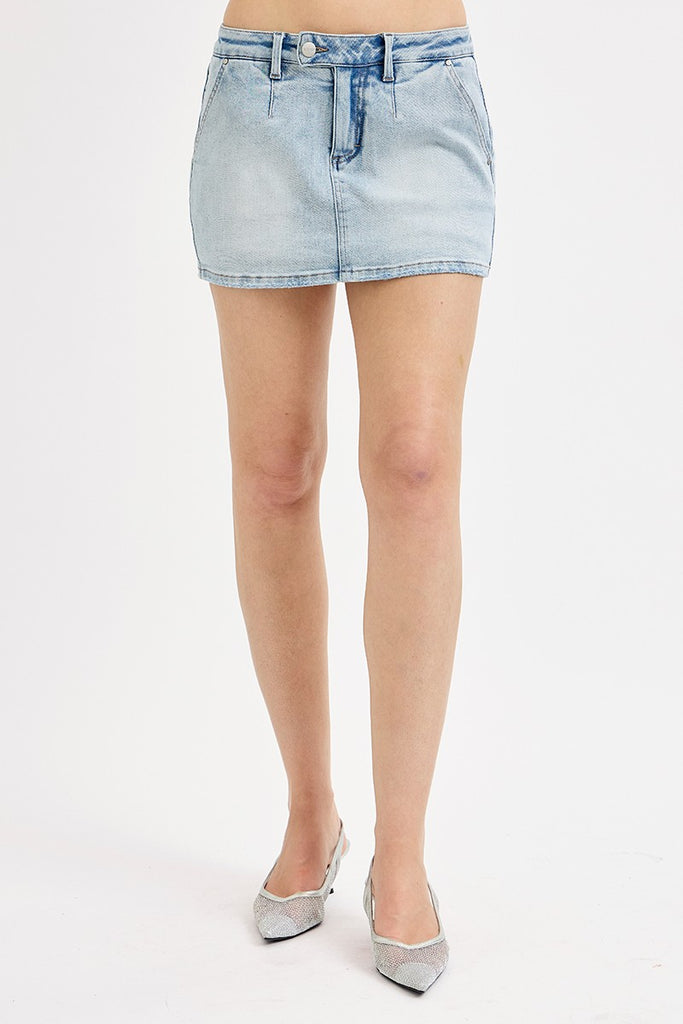 Low Rise Denim Skort