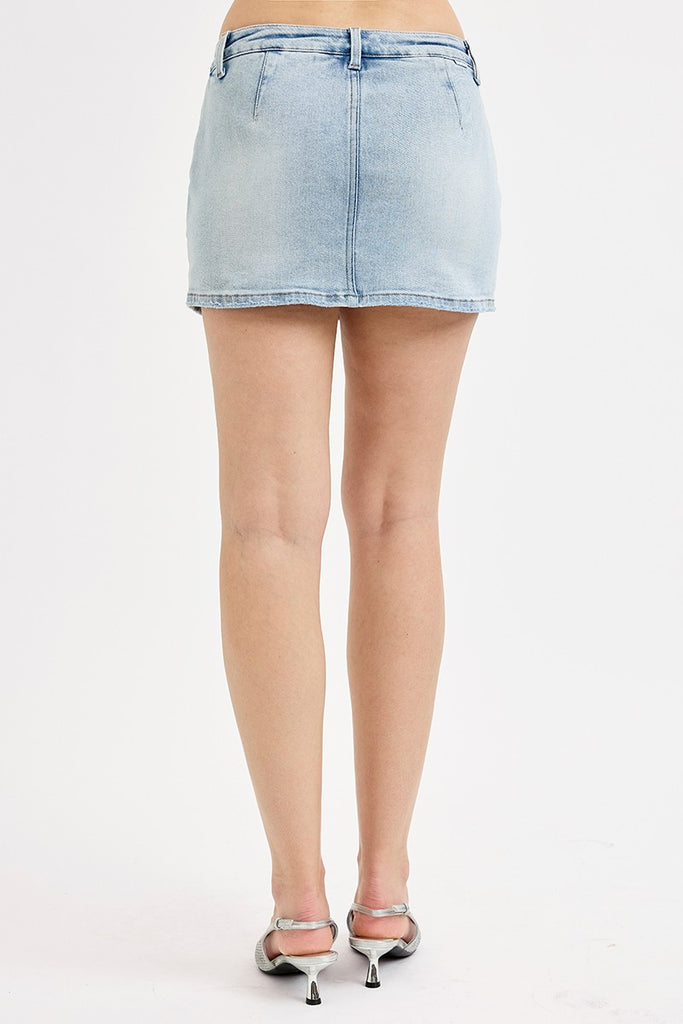 Low Rise Denim Skort