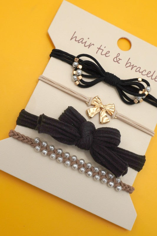 Bracelet Knot Hair Tie Sets