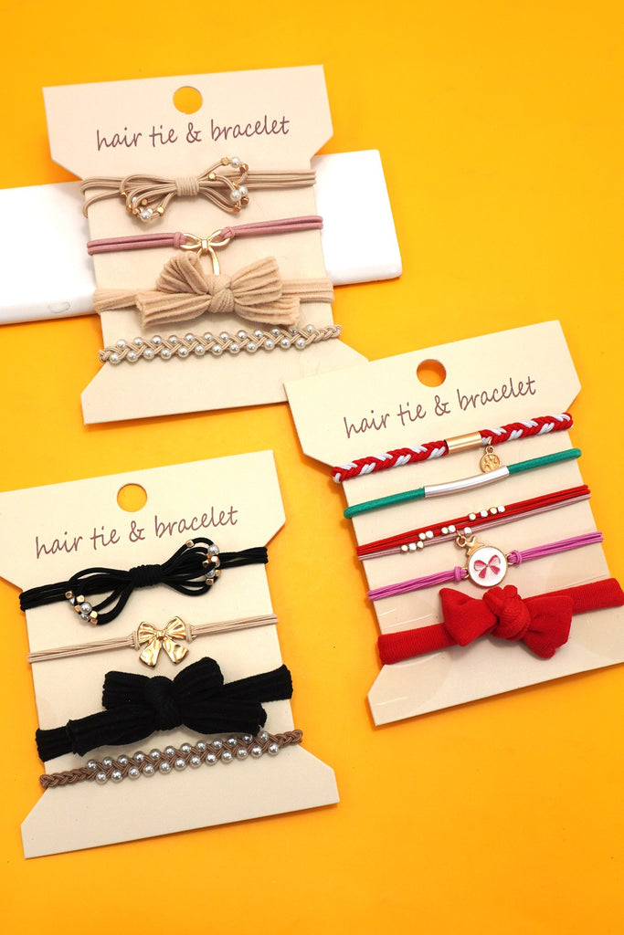 Bracelet Knot Hair Tie Sets