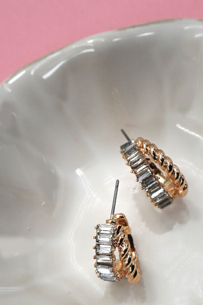 Baguette Hoop Earrings