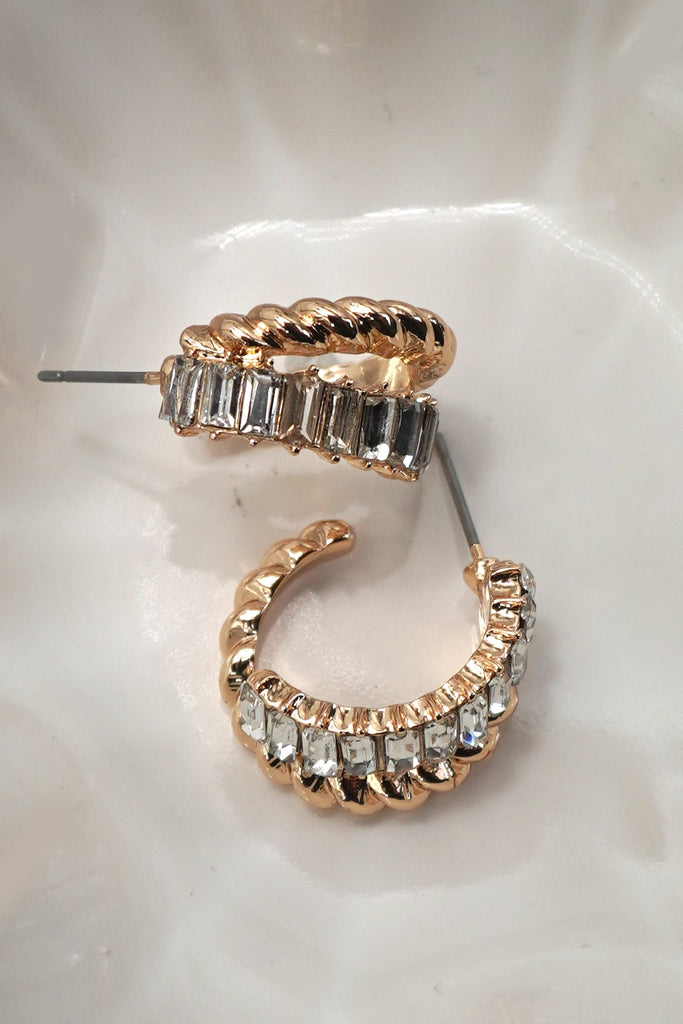 Baguette Hoop Earrings