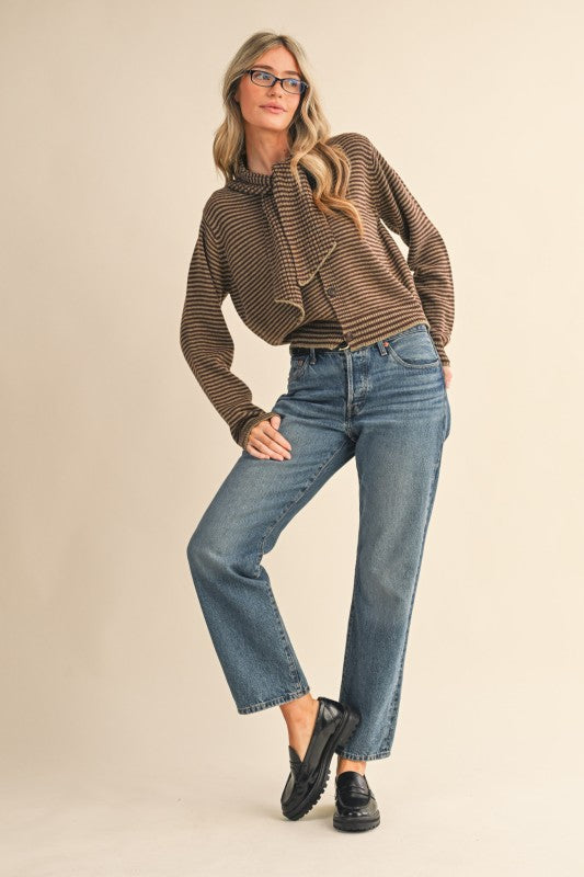 Mocha Tie Cardigan