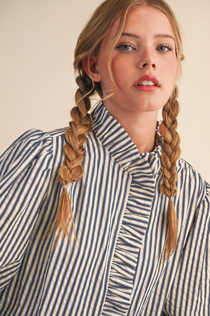 Striped Ruffle Top