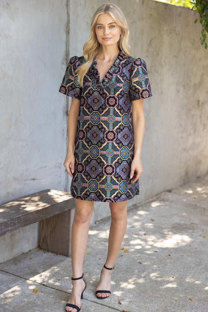 Black Multi Medallion Dress