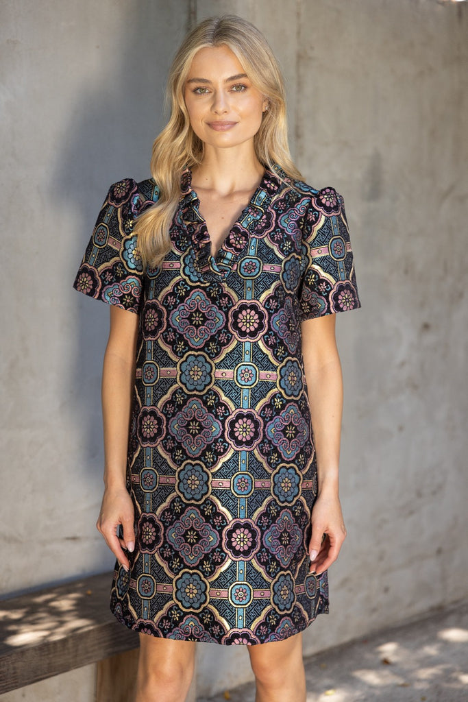 Black Multi Medallion Dress