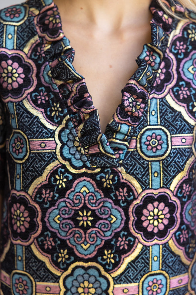 Black Multi Medallion Dress