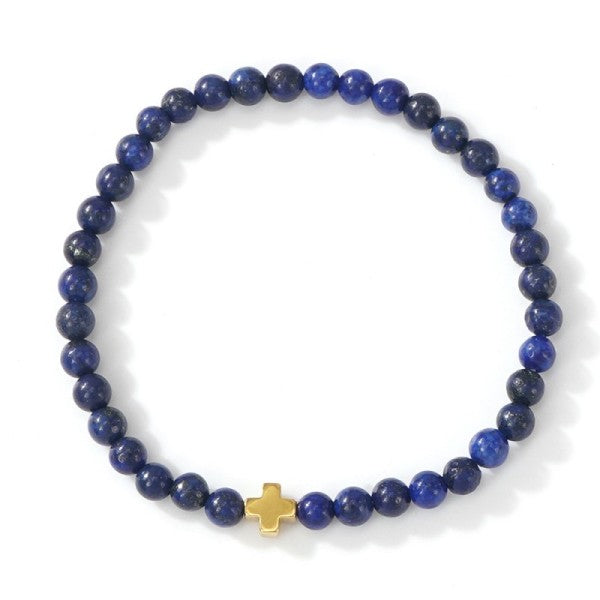 Mini Cross Natural Stone Bracelet