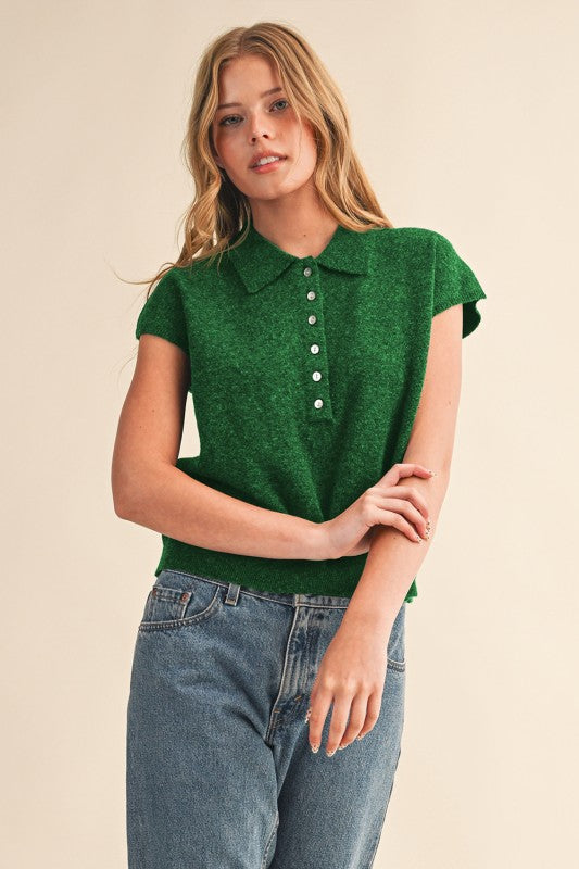 Button Down Sweater Vest