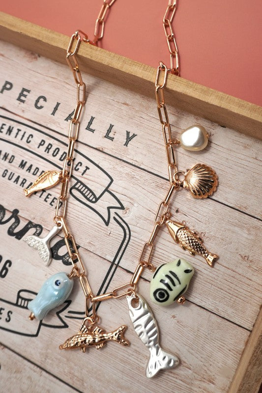 Pescatarian Charm Necklace