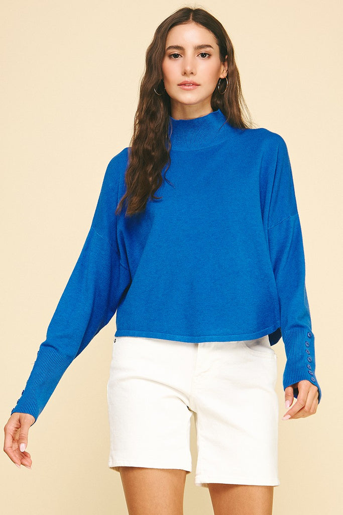 Cerulean Button Sweater