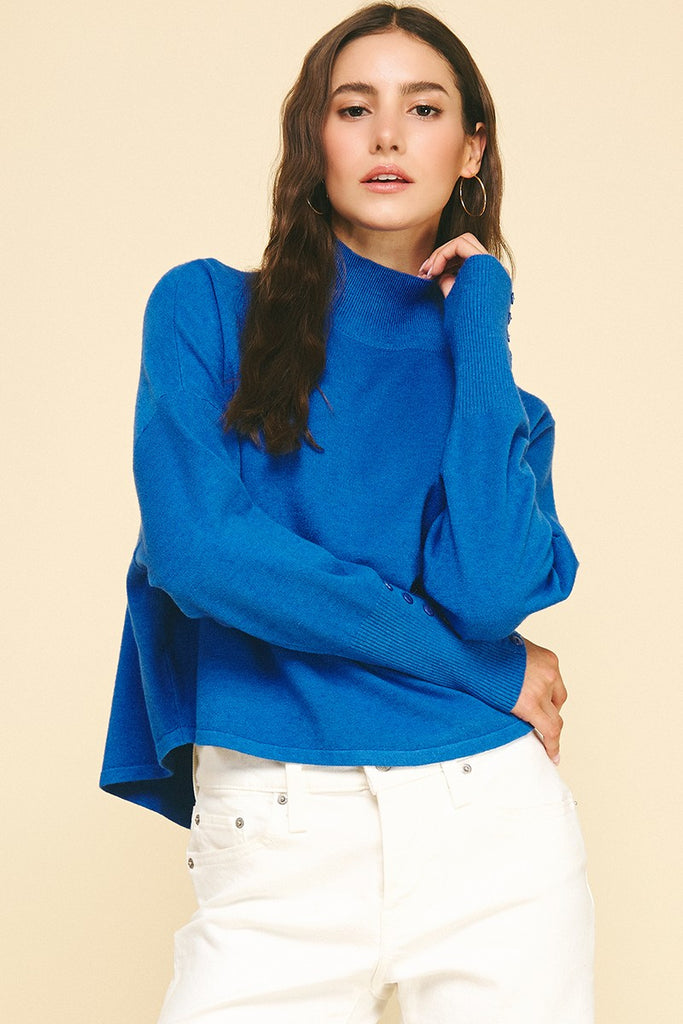 Cerulean Button Sweater