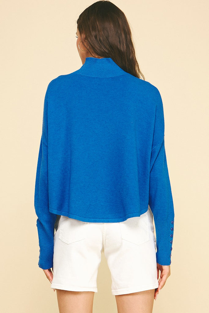 Cerulean Button Sweater