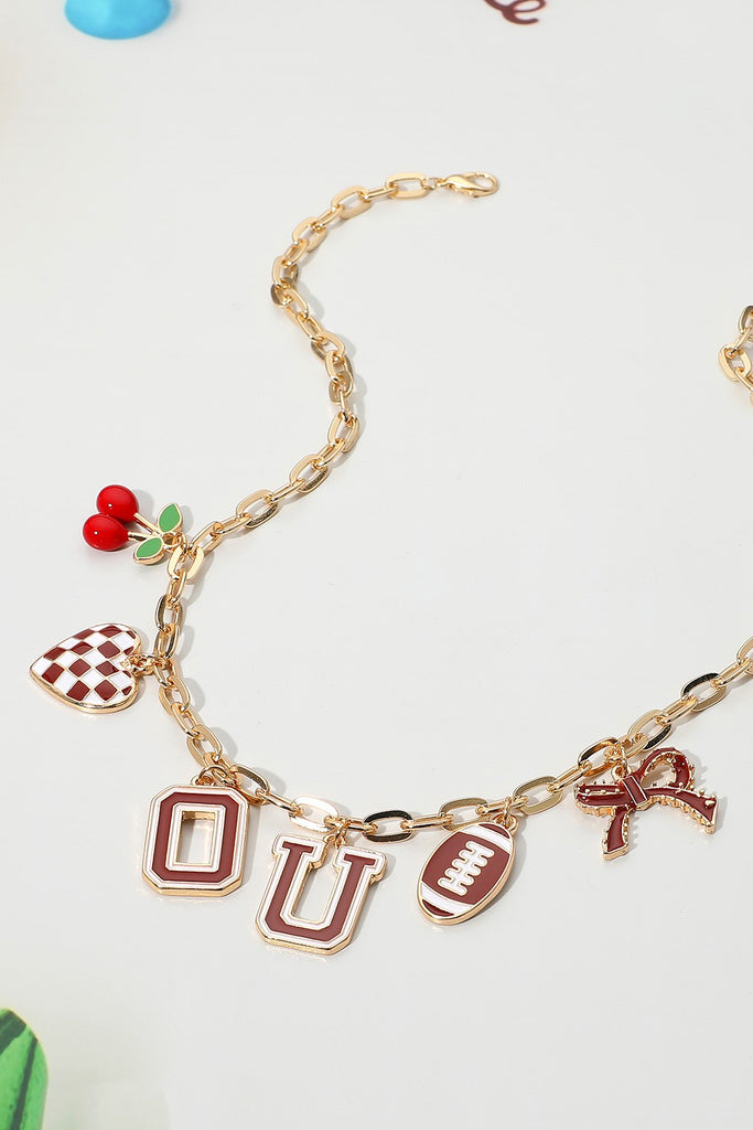 Game Day Football Charm Necklace