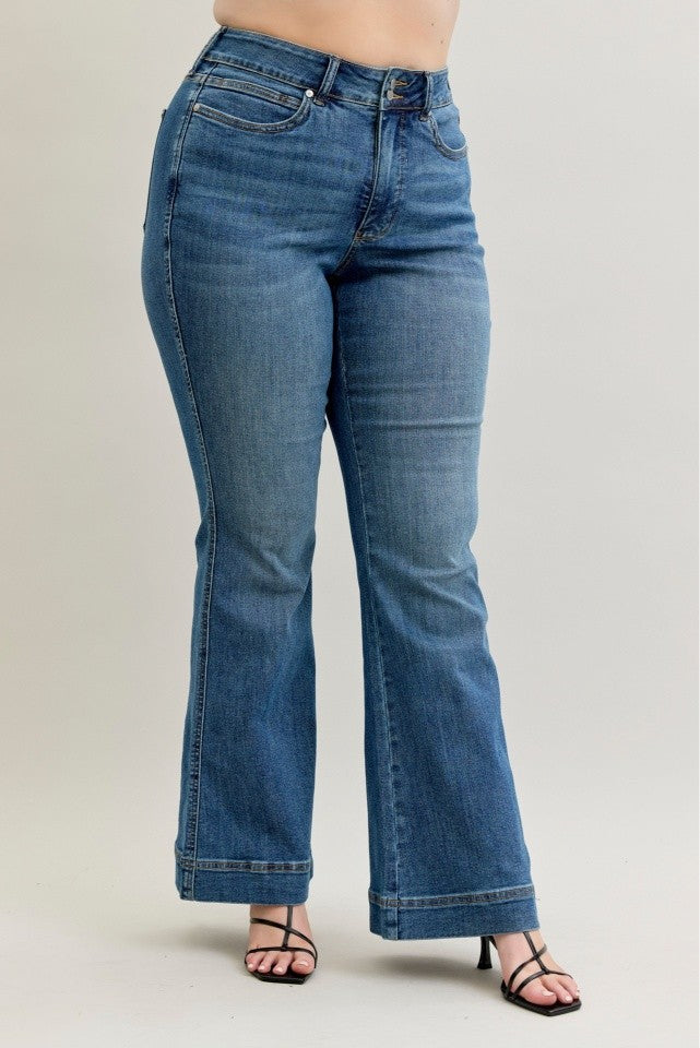 Judy Blue High Rise Flare Double Button