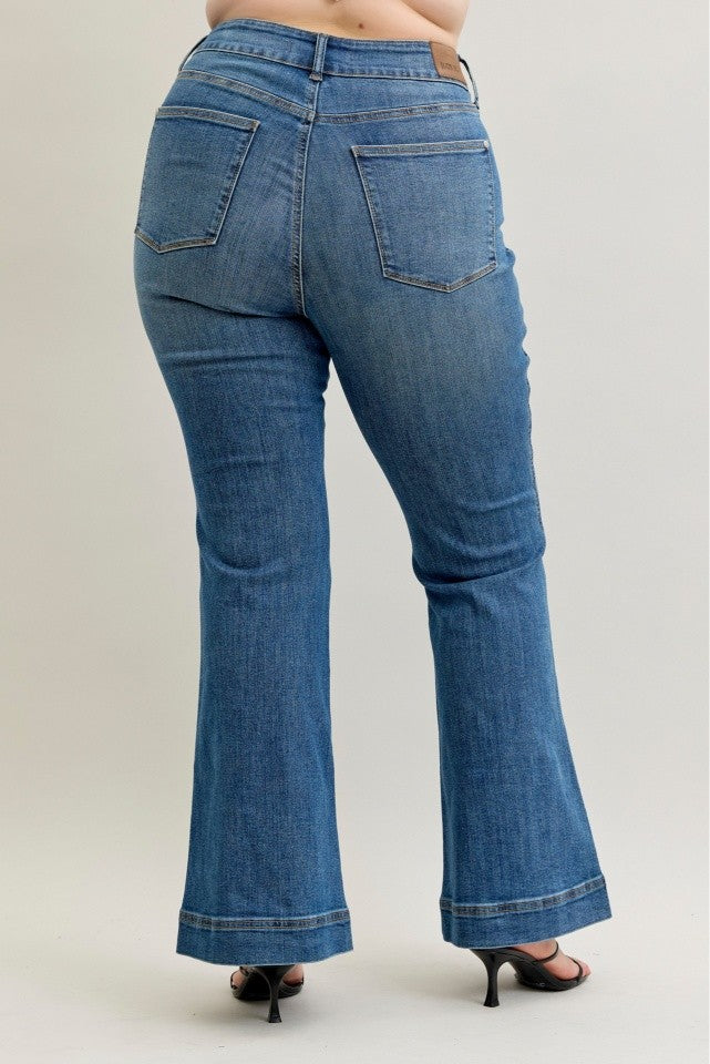Judy Blue High Rise Flare Double Button