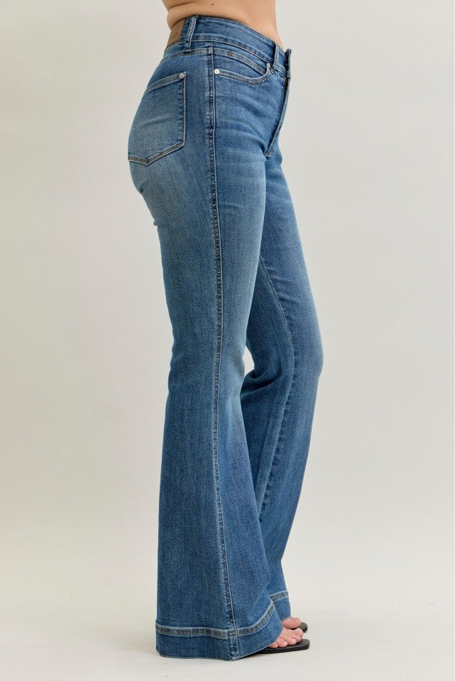 Judy Blue High Rise Flare Double Button
