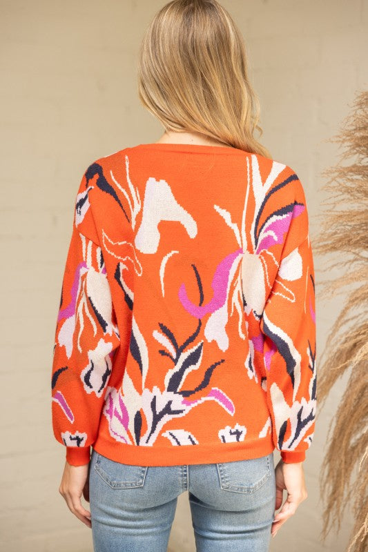 Orange Petal Sweater