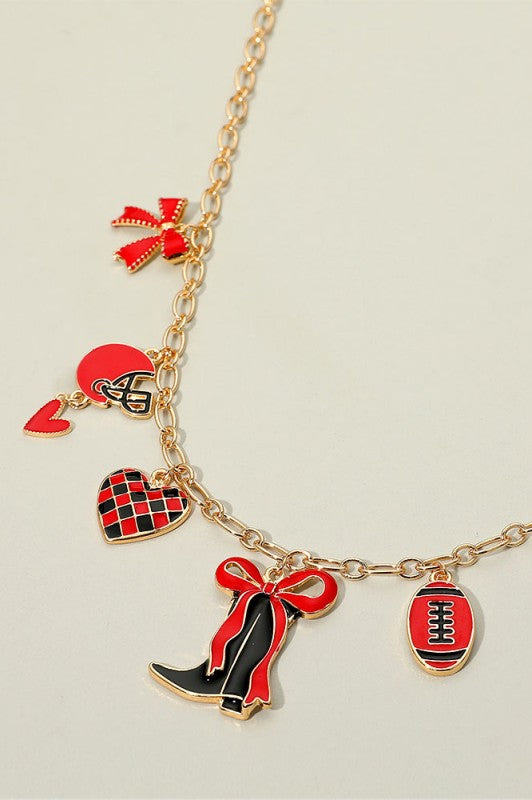 Game Day Football Charm Necklace