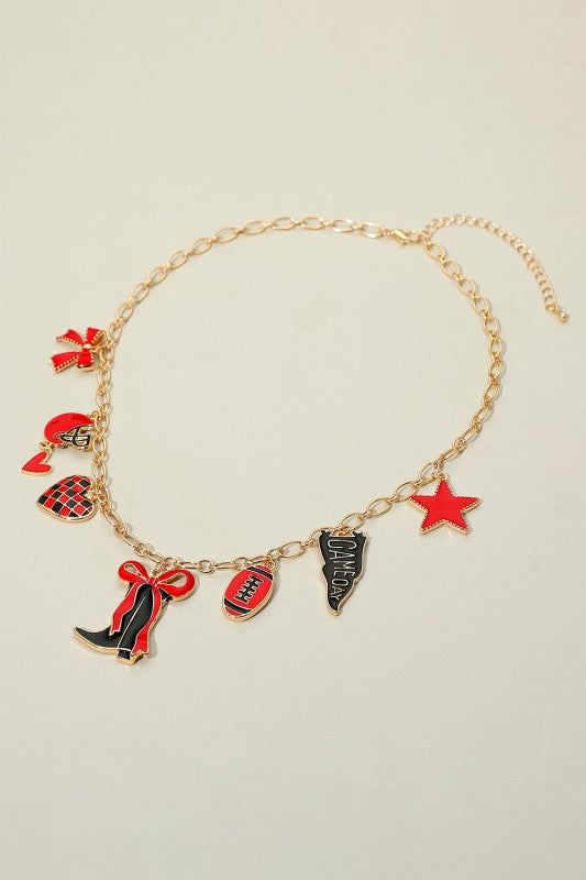Game Day Football Charm Necklace