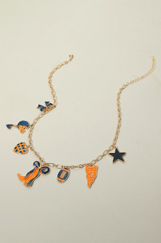 Game Day Football Charm Necklace