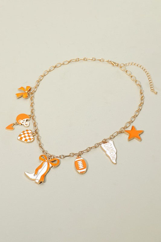 Game Day Football Charm Necklace