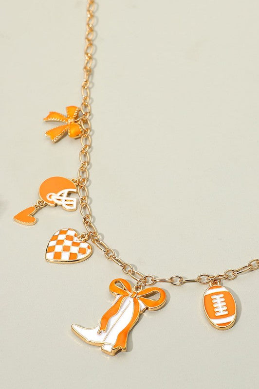Game Day Football Charm Necklace