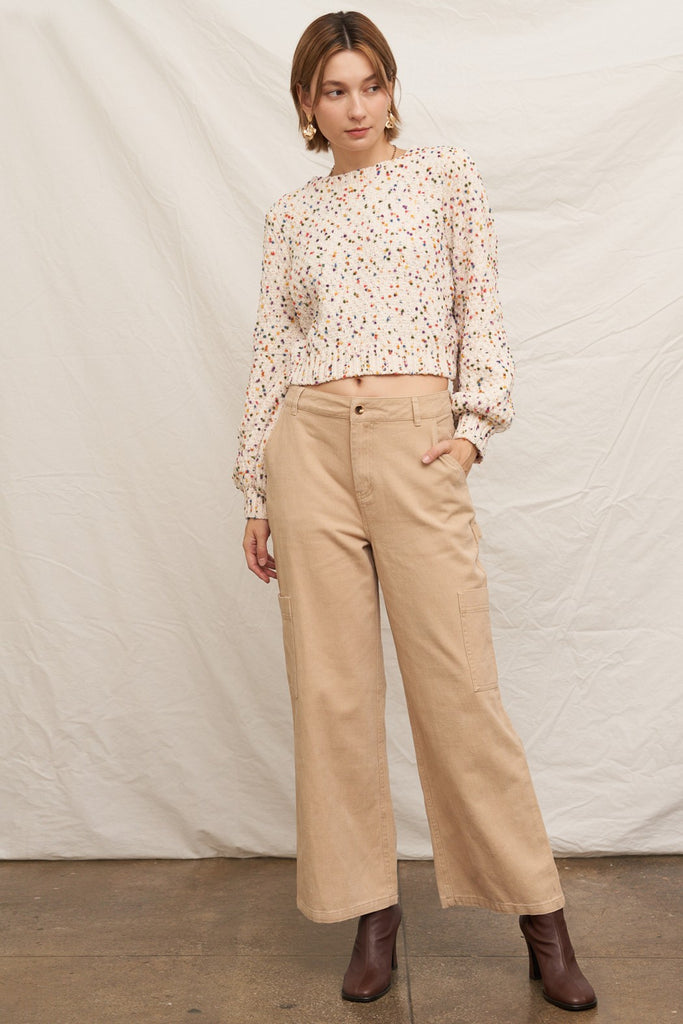 Ivory Confetti Sweater