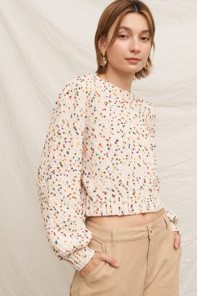 Ivory Confetti Sweater
