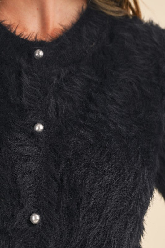 Black Mohair Cardigan