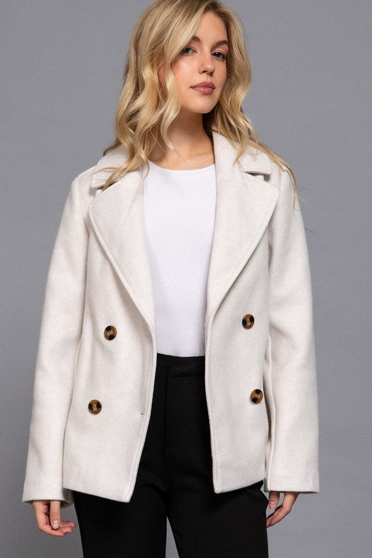 Ivory Pea Coat