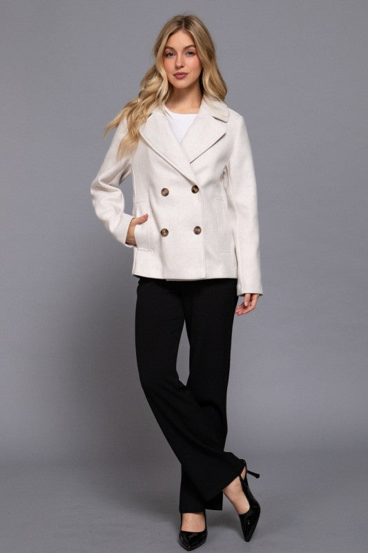 Ivory Pea Coat