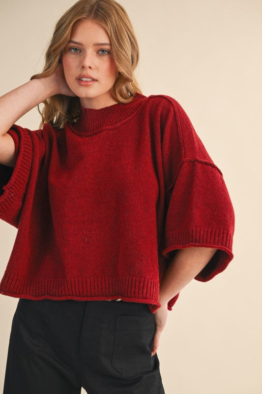 Soft Mock Neck Sweater