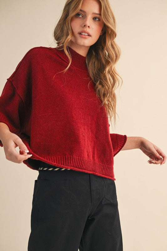 Soft Mock Neck Sweater