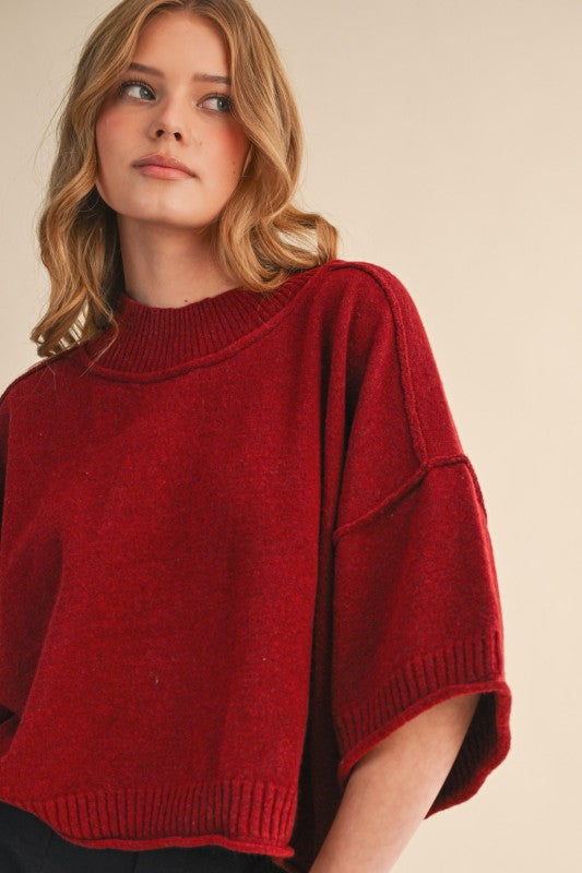 Soft Mock Neck Sweater