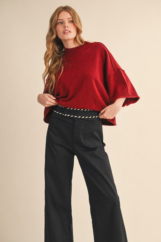 Soft Mock Neck Sweater