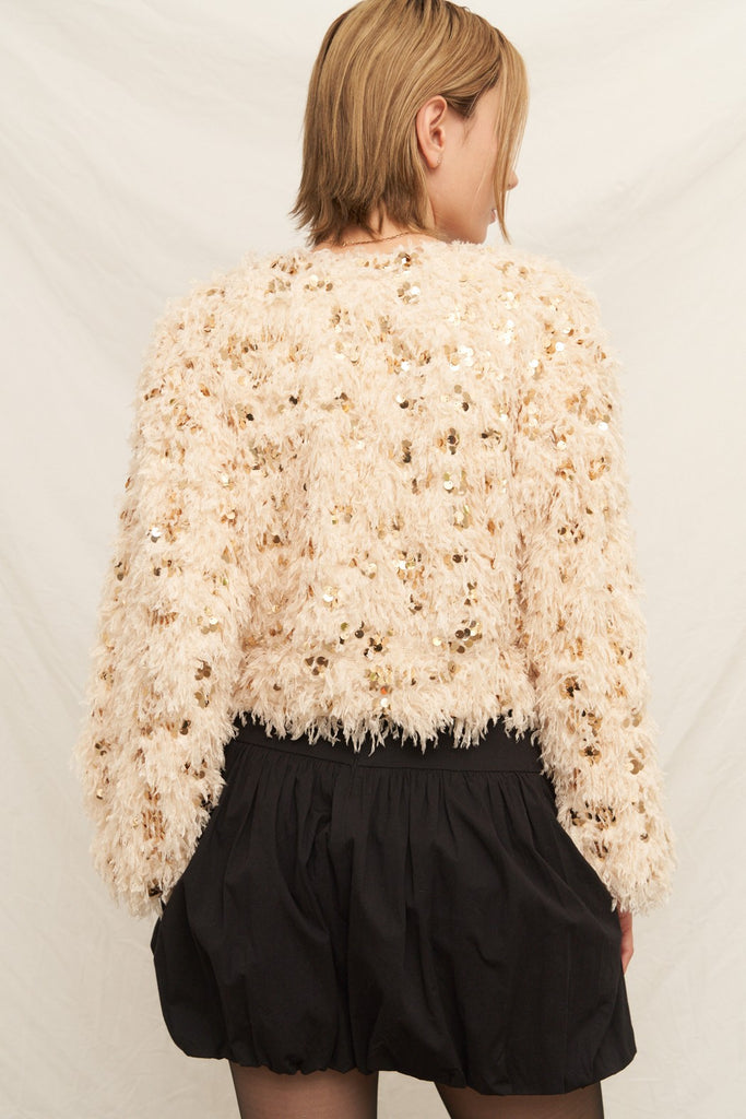 Champagne Feather Sweater