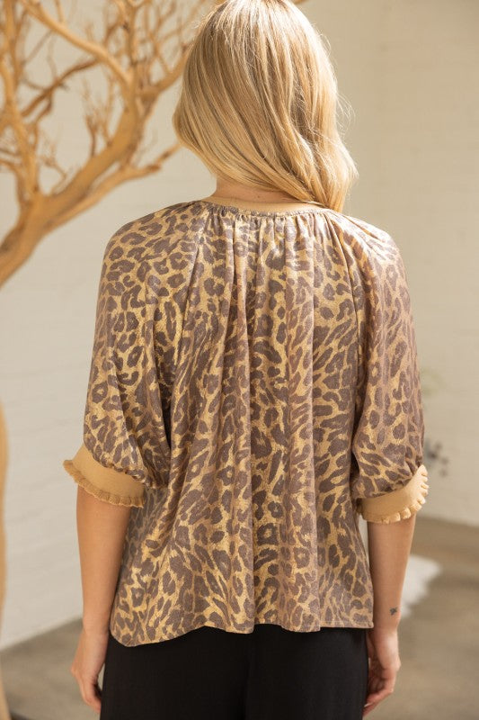 Metallic Leopard Top
