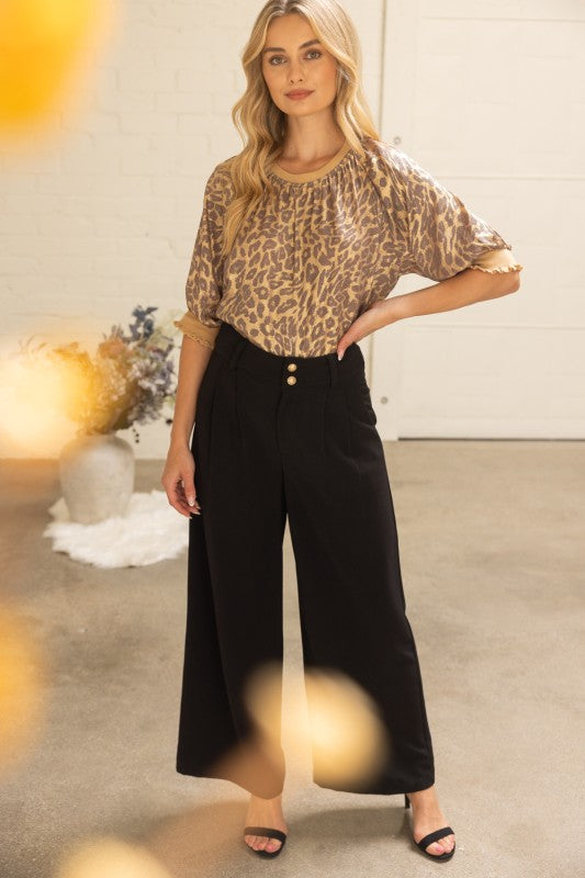 Metallic Leopard Top