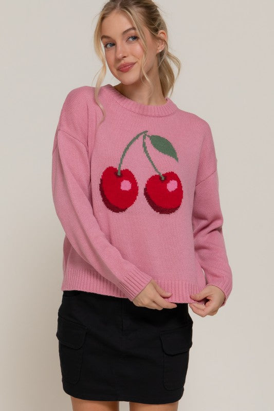 Pink Cherry Sweater
