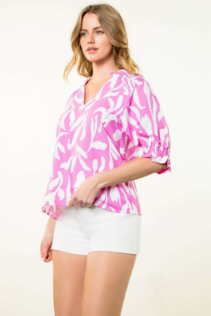 Pink Palms Top