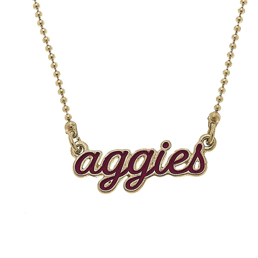 Collegiate Outline Enamel Necklace