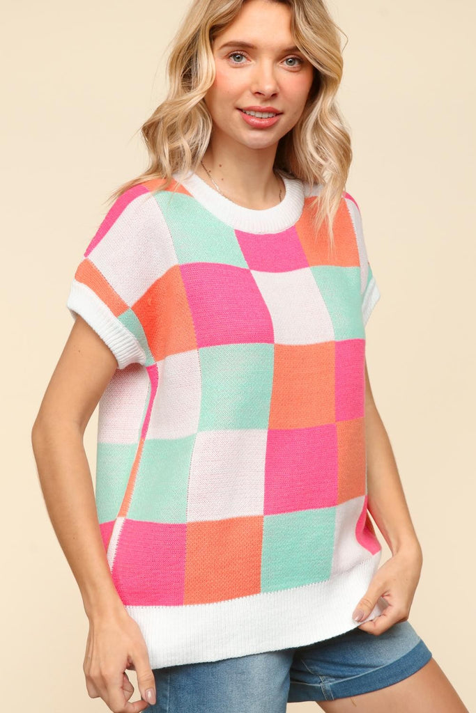 Checker Block Sweater