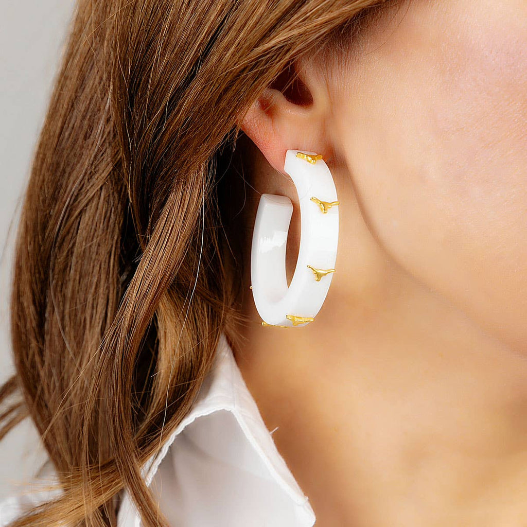 Collegiate Logo Hoop Earrings