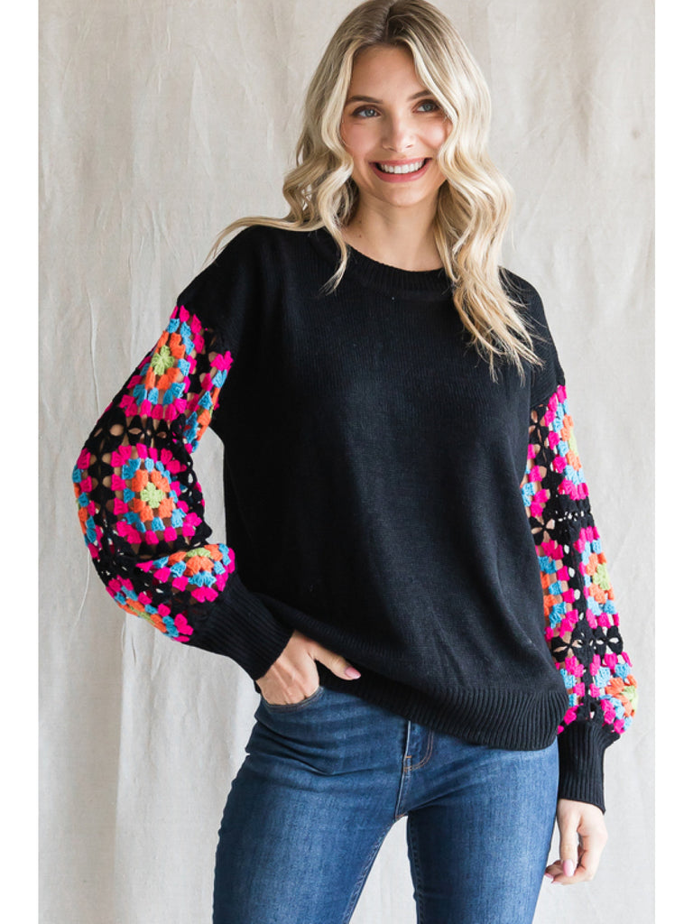 Crochet Sleeve Sweater