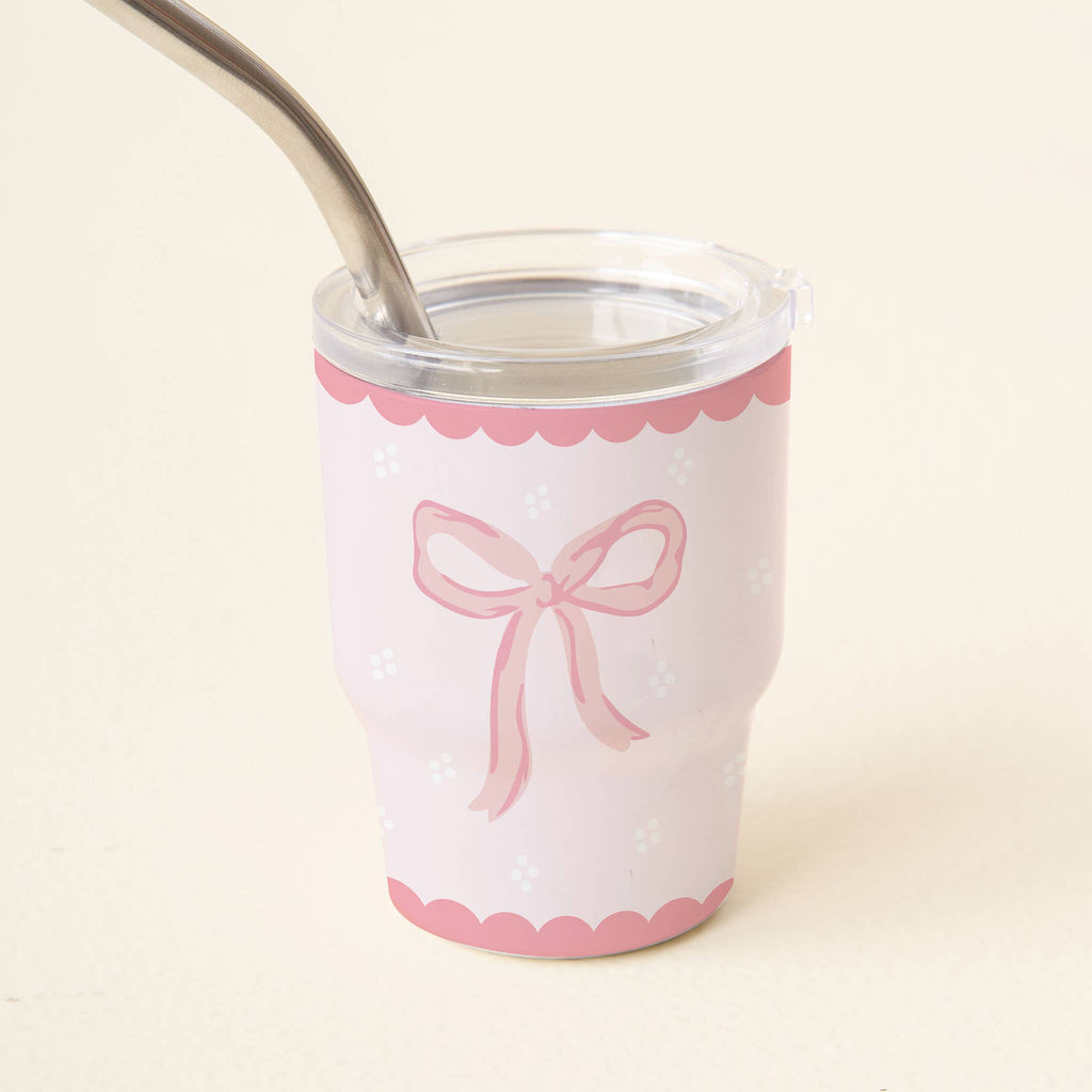2 oz Tiny Tumbler, Bow Pink
