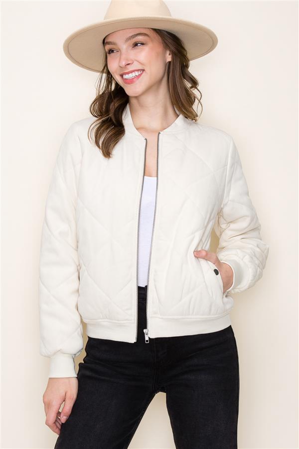 Quilted Bomber Jacket, 2 Colors