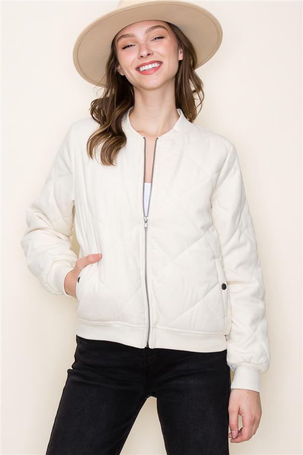 Quilted Bomber Jacket, 2 Colors