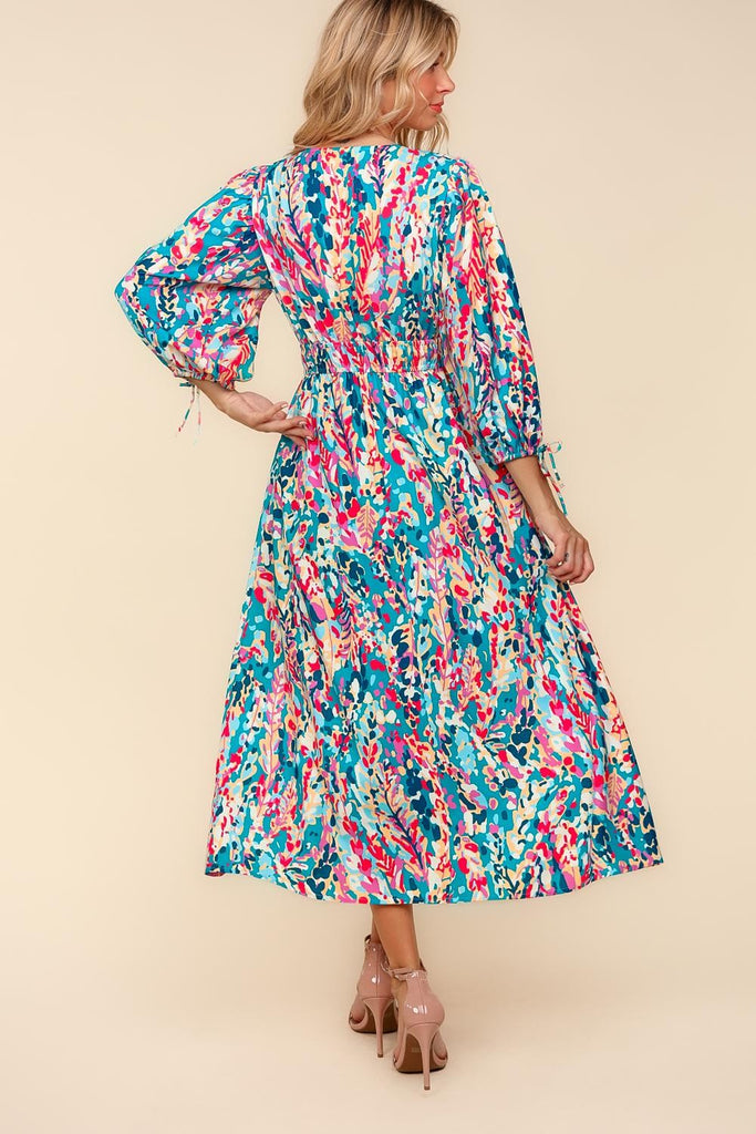 Seaweed Floral Midi Dress